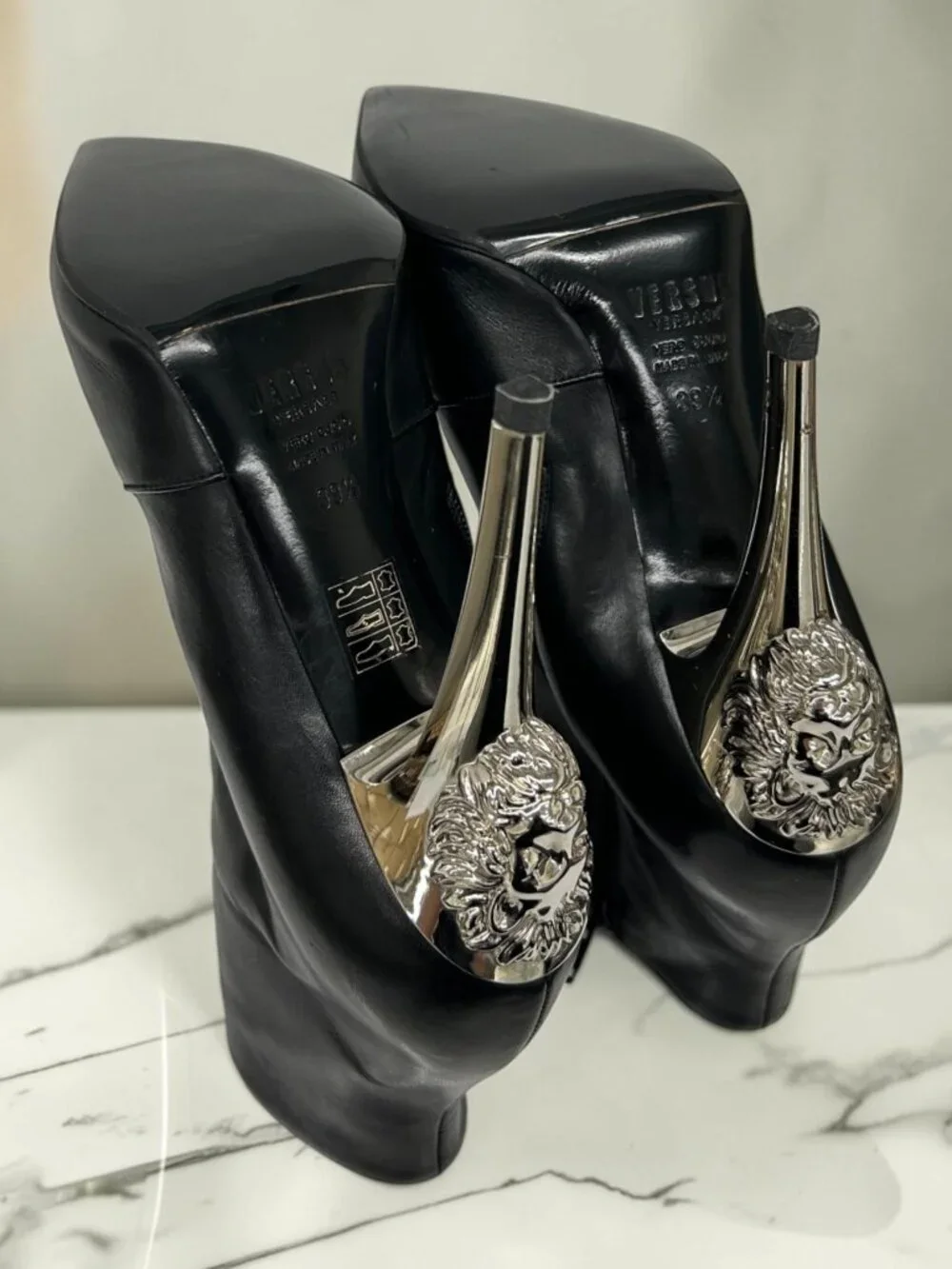 Versus Versace Lion Head Ankle Boots, New and Pristine, Size 39.5 EU